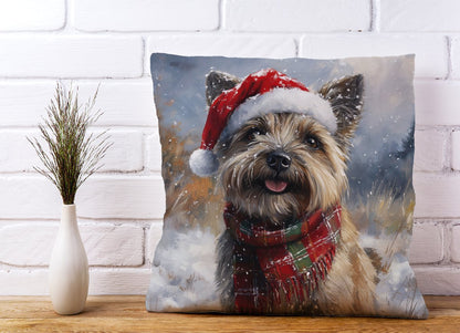 Christmas Cairn Terrier Cushion