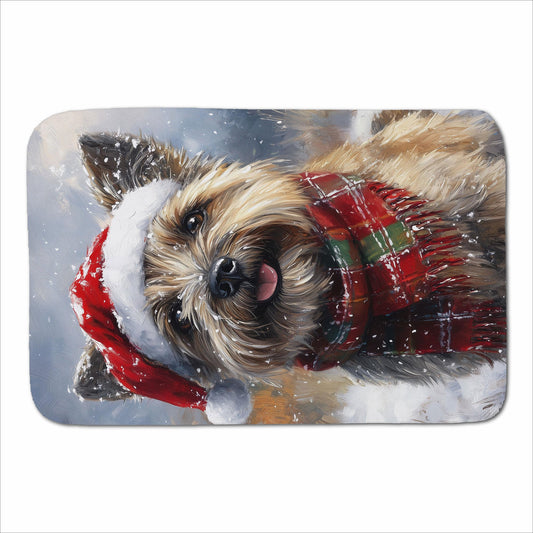 Christmas Cairn Terrier Sherpa Blanket