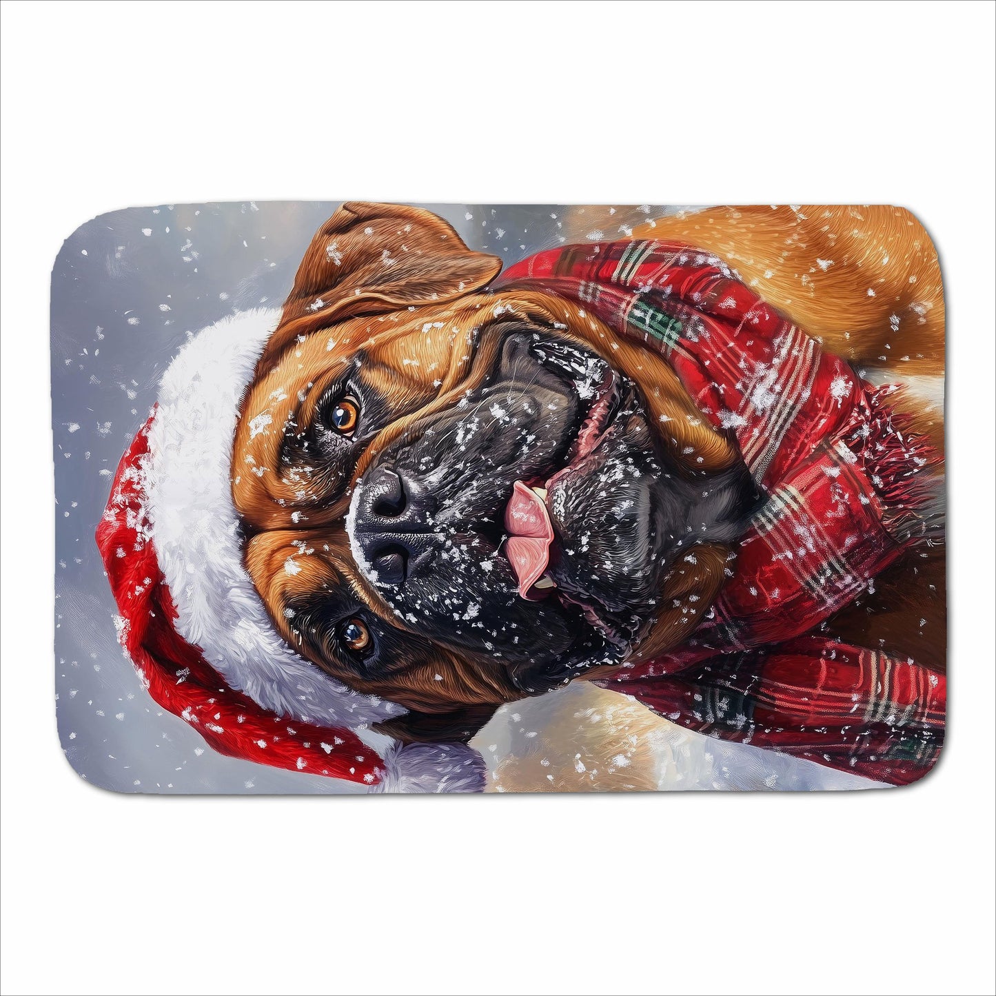 Christmas Bullmastiff Sherpa Blanket