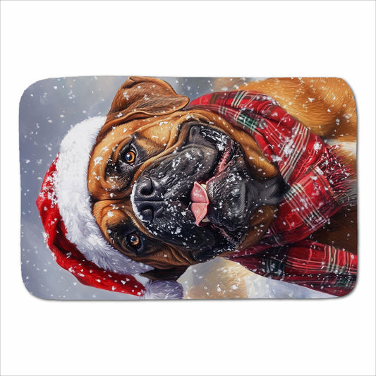 Christmas Bullmastiff Sherpa Blanket