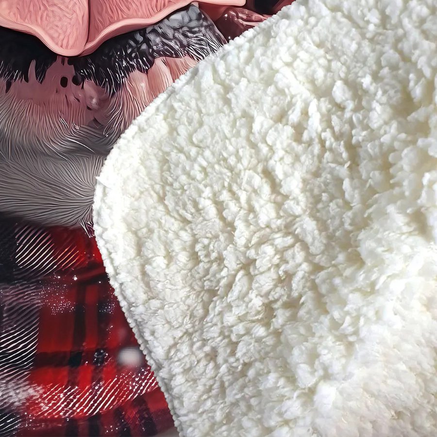Christmas Bulldog Sherpa Blanket