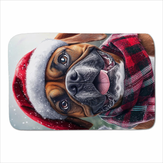 Christmas Boxer Dog Sherpa Blanket