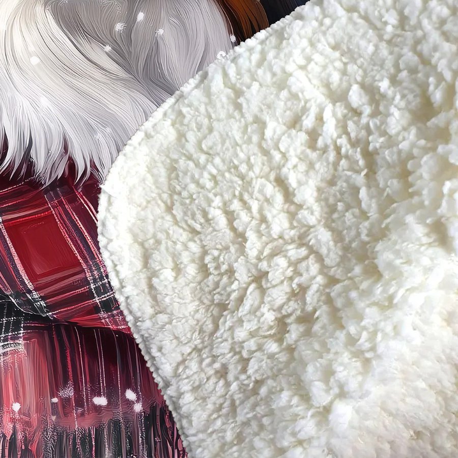 Christmas Bernese Mountain Dog Sherpa Blanket