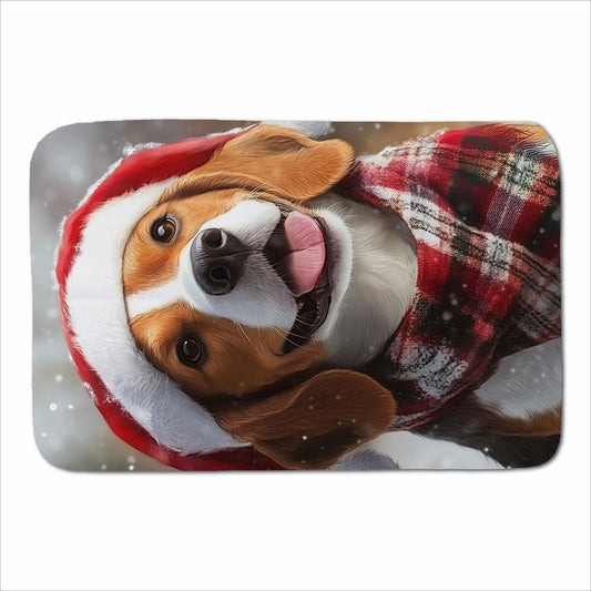 Christmas Beagle Sherpa Blanket