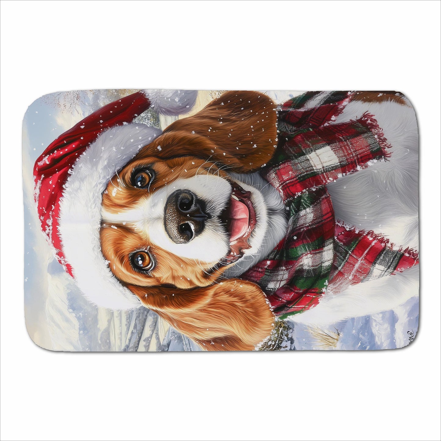 Christmas Bassett Hound Sherpa Blanket