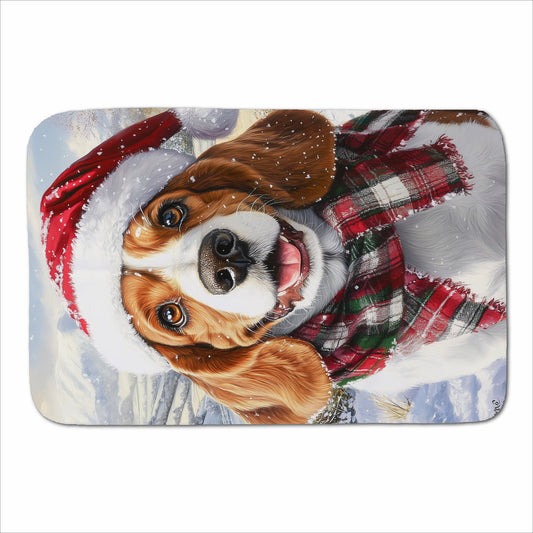 Christmas Bassett Hound Sherpa Blanket