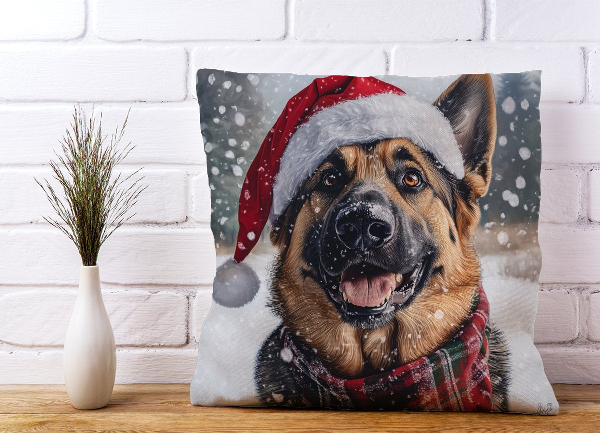 Christmas Alsatian Cushion
