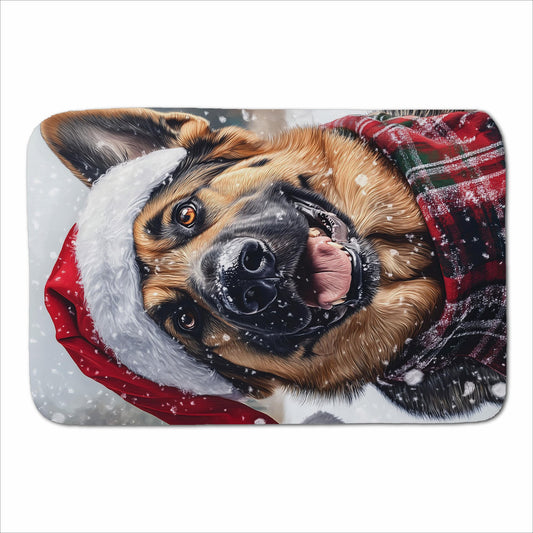 Christmas Alsatian Sherpa Blanket