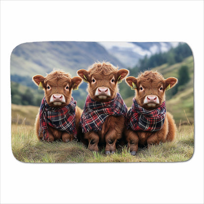 Trio Of Baby Highland Cows Sherpa Blanket