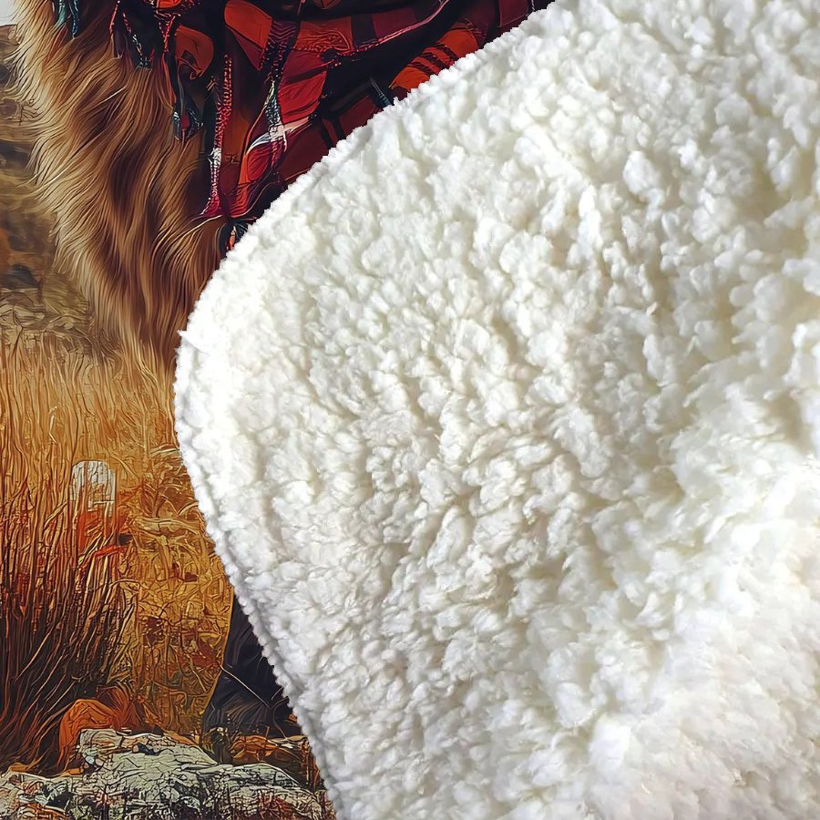 Autumnal Highland Cow Sherpa Blanket
