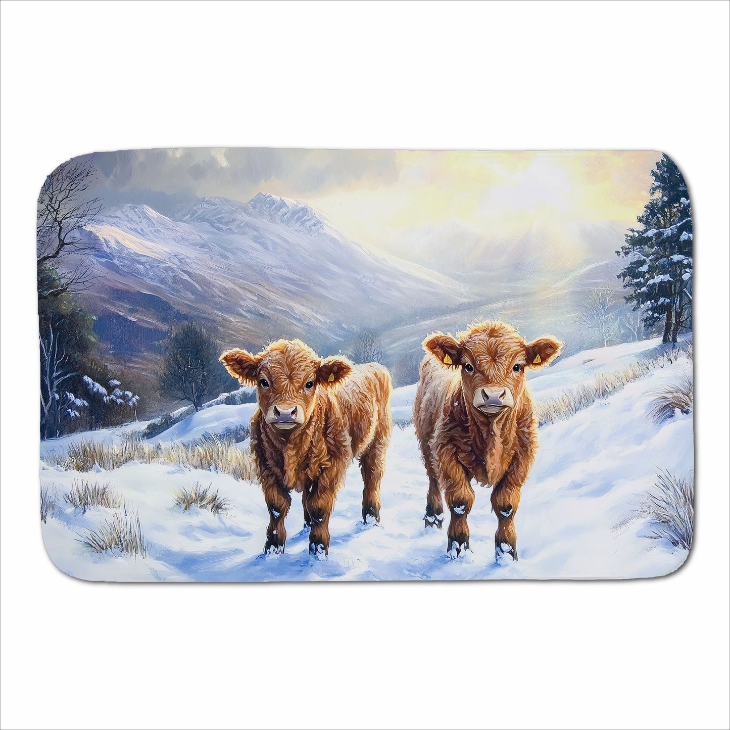 Due Of Baby Highland Cows Sherpa Blanket