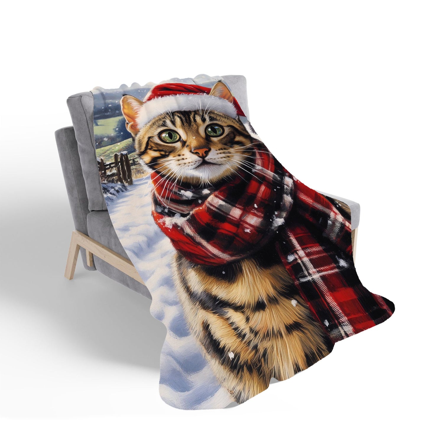 Christmas Bengal Sherpa Blanket