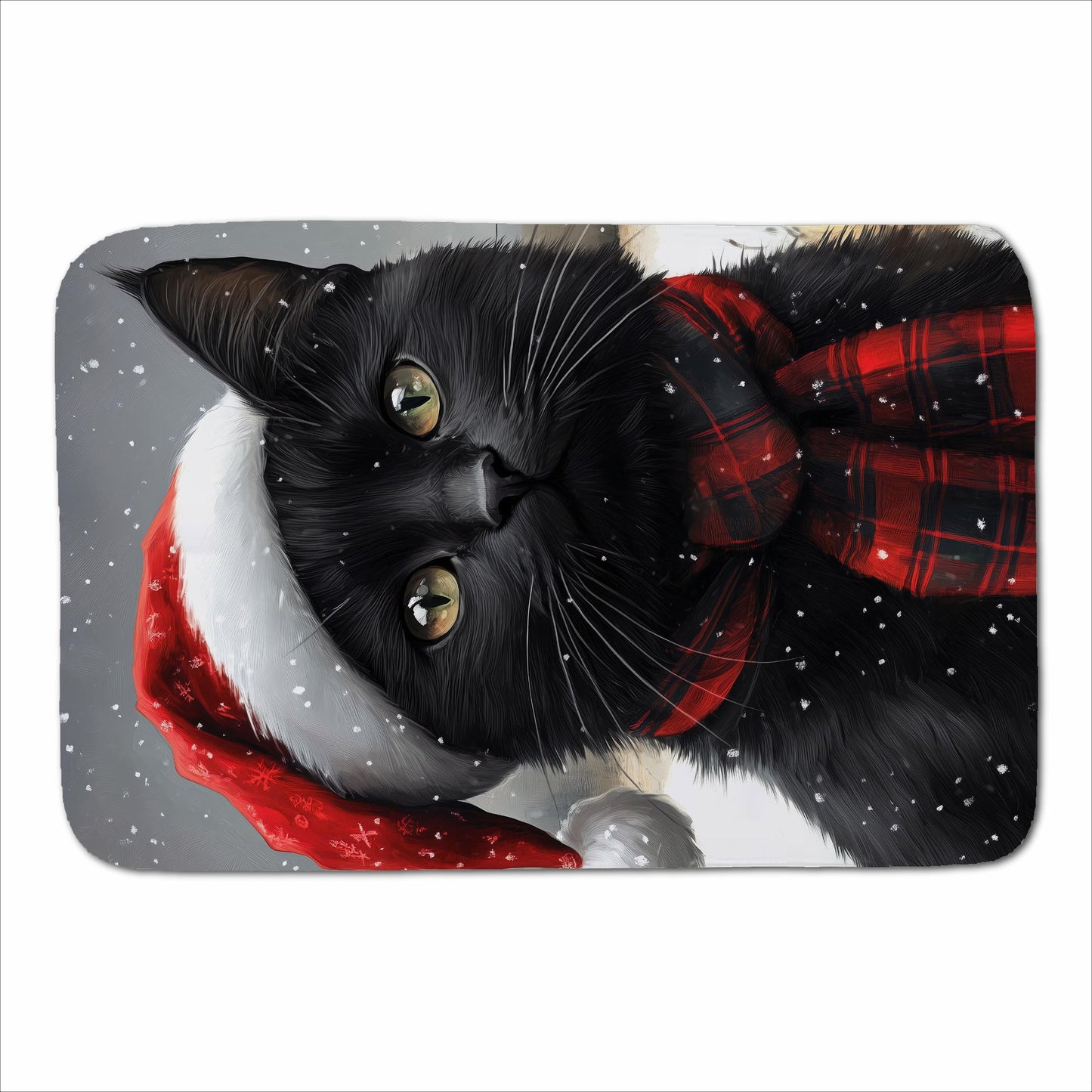 Black Christmas Cat Sherpa Blanket
