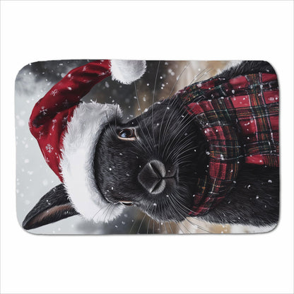 Christmas Black Rabbit Sherpa Blanket