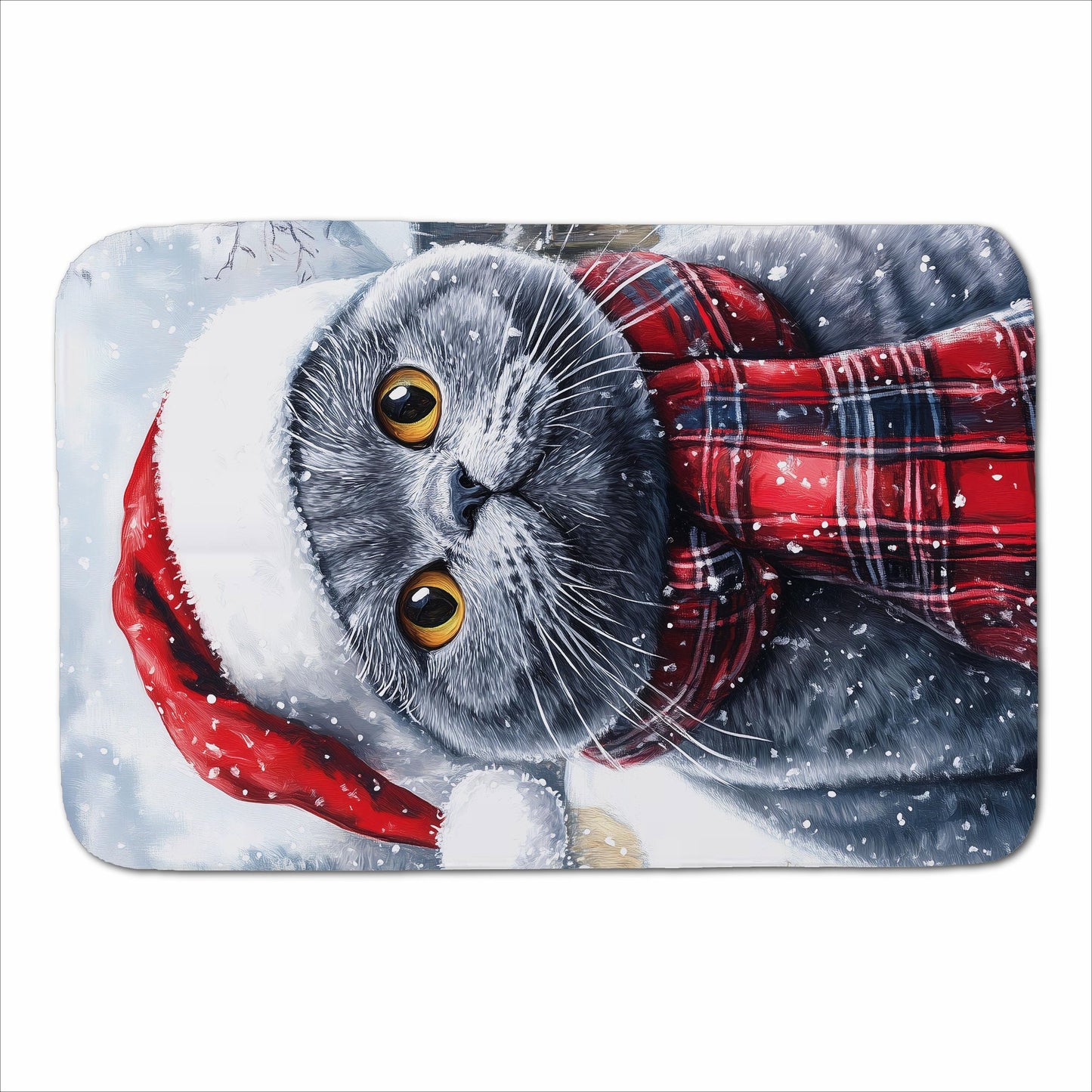 Christmas British Blue Sherpa Blanket