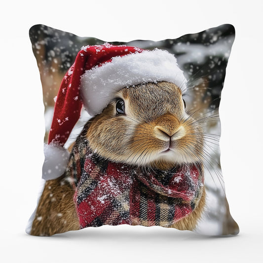 Christmas Brown Rabbit Cushion