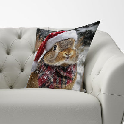 Christmas Brown Rabbit Cushion