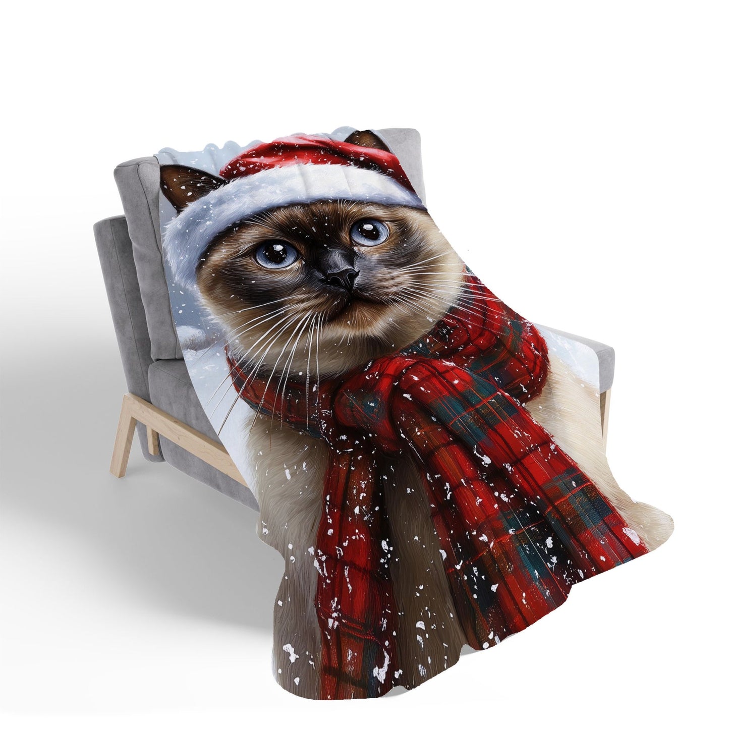 Christmas Burmese Sherpa Blanket