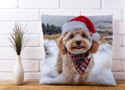 Snowy Christmas Cavapoo Cushion
