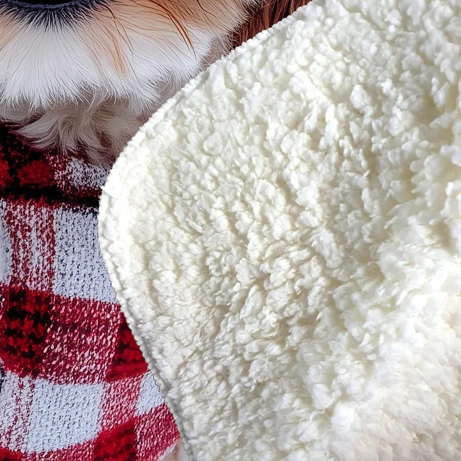 Christmas Cavapoo Sherpa Blanket