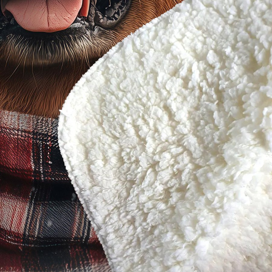 Snowy Christmas Chow Sherpa Blanket