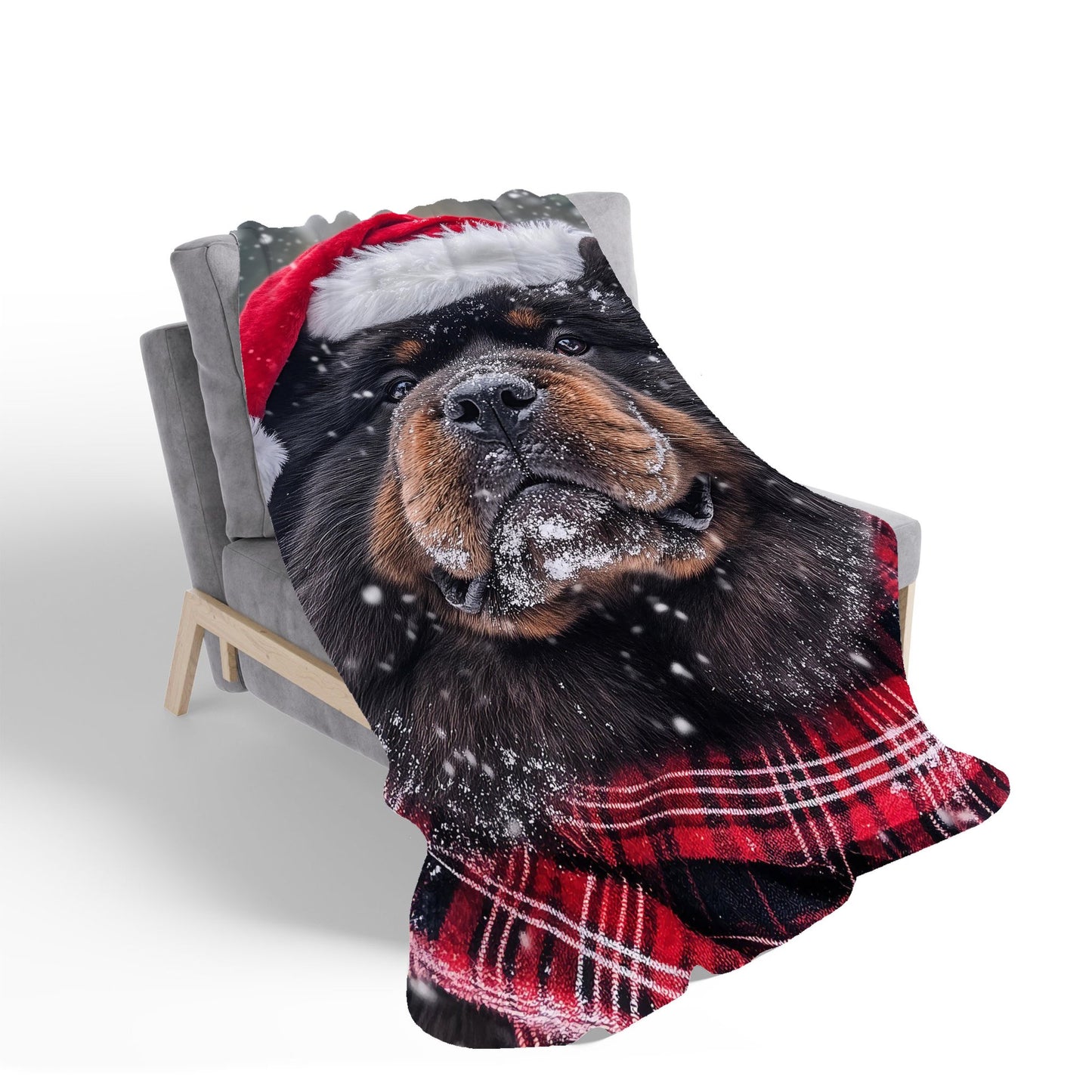 Christmas Chow Sherpa Blanket