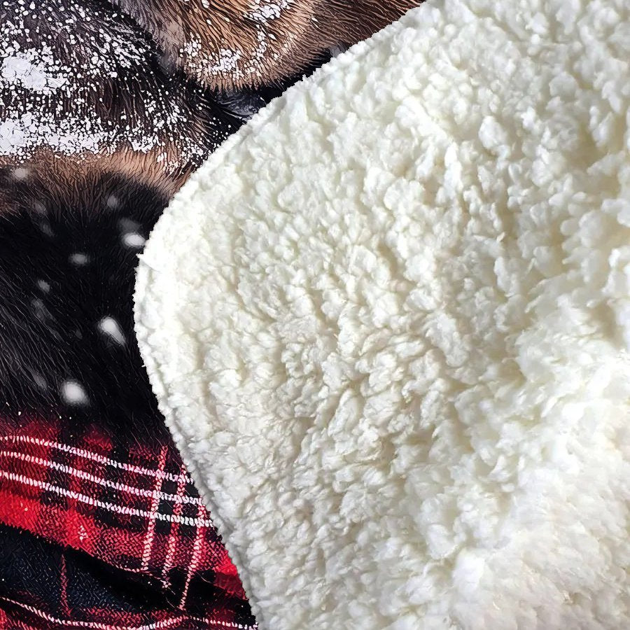 Christmas Chow Sherpa Blanket
