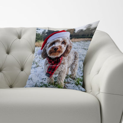 Snowy Christmas Cockapoo Cushion