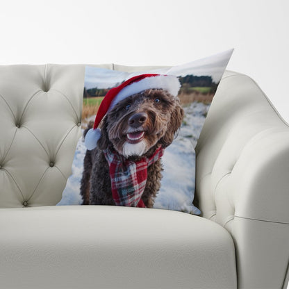 Christmas Labradoodle Cushion
