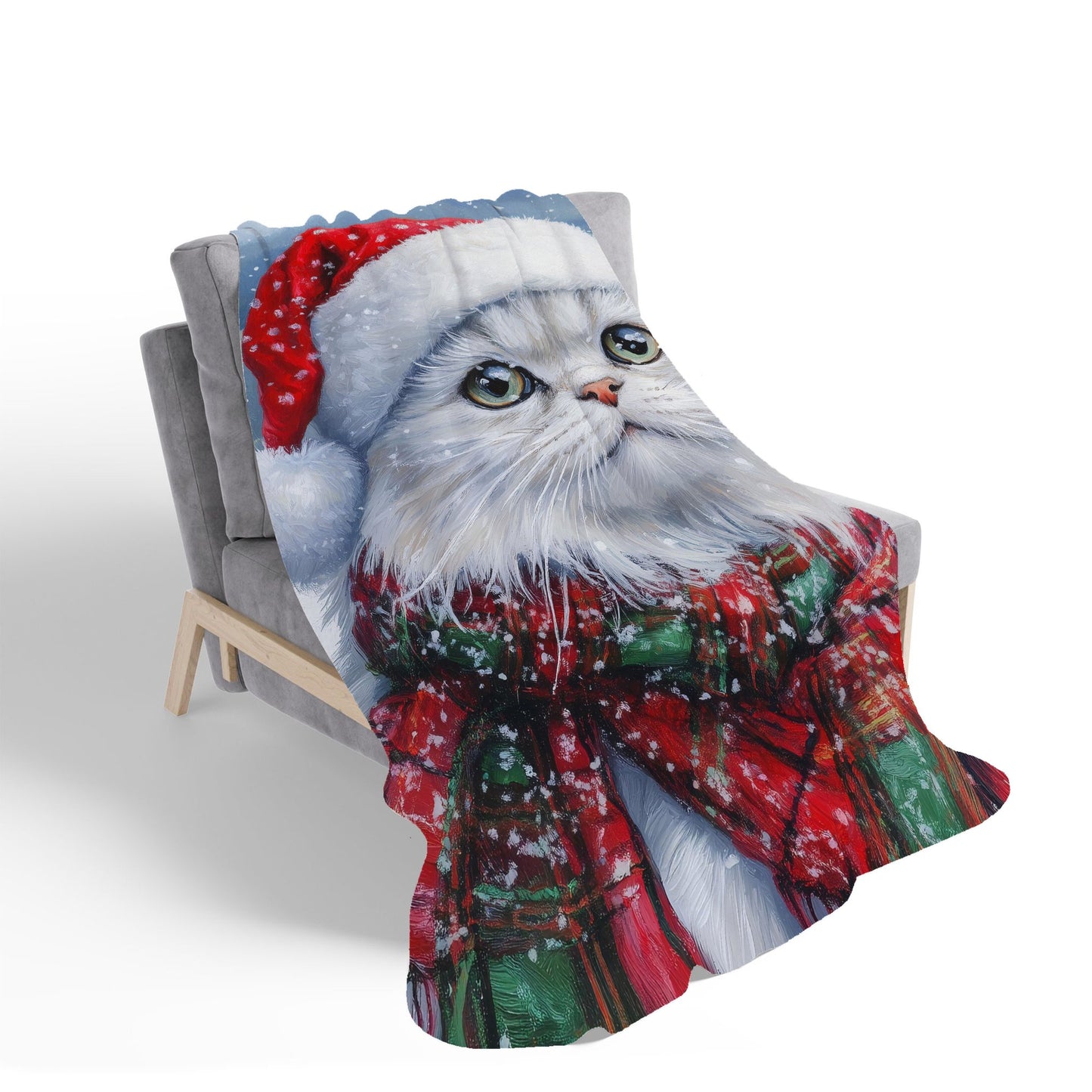 Christmas Persian Sherpa Blanket
