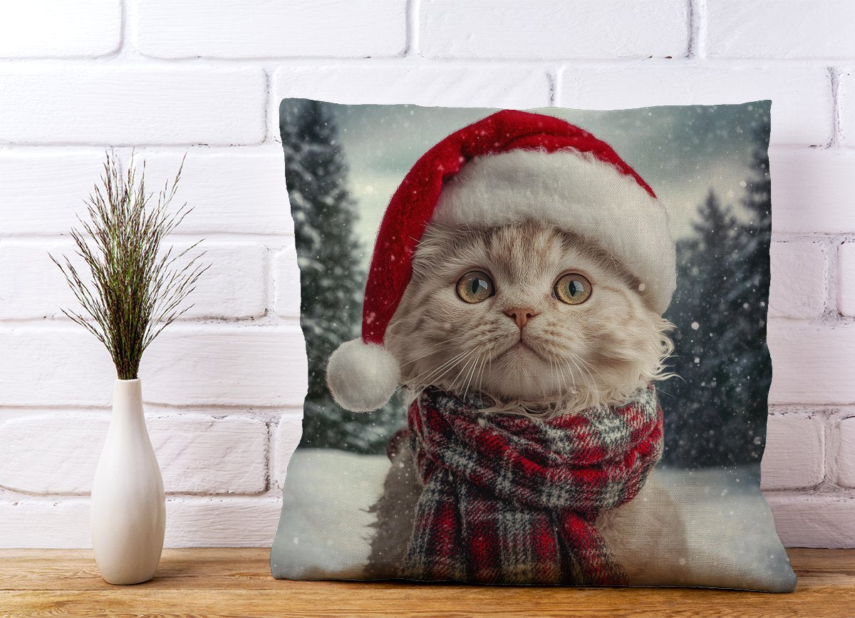 Christmas Selkirk Rex Cushion