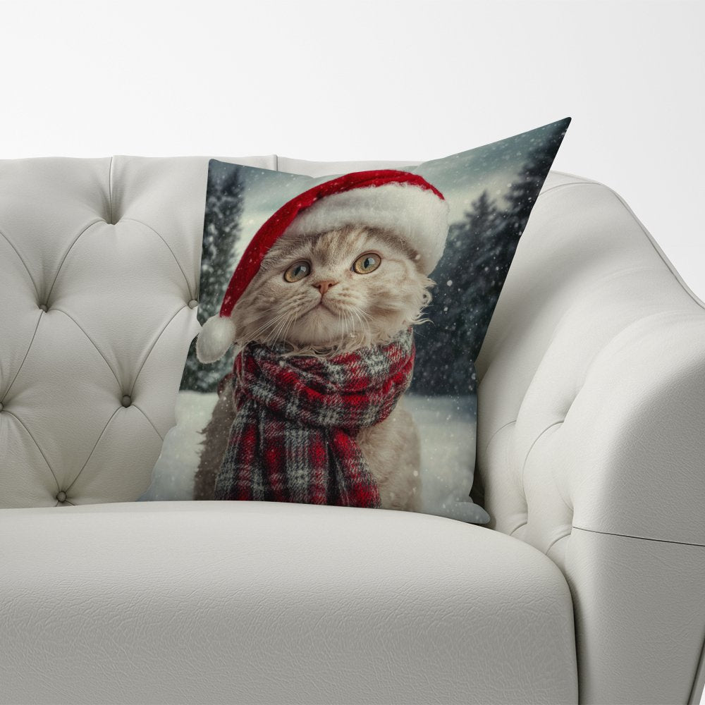 Christmas Selkirk Rex Cushion