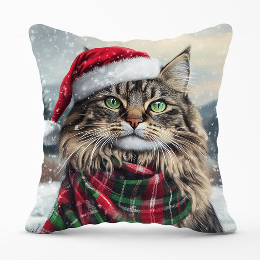 Snowy Christmas Siberian Cushion
