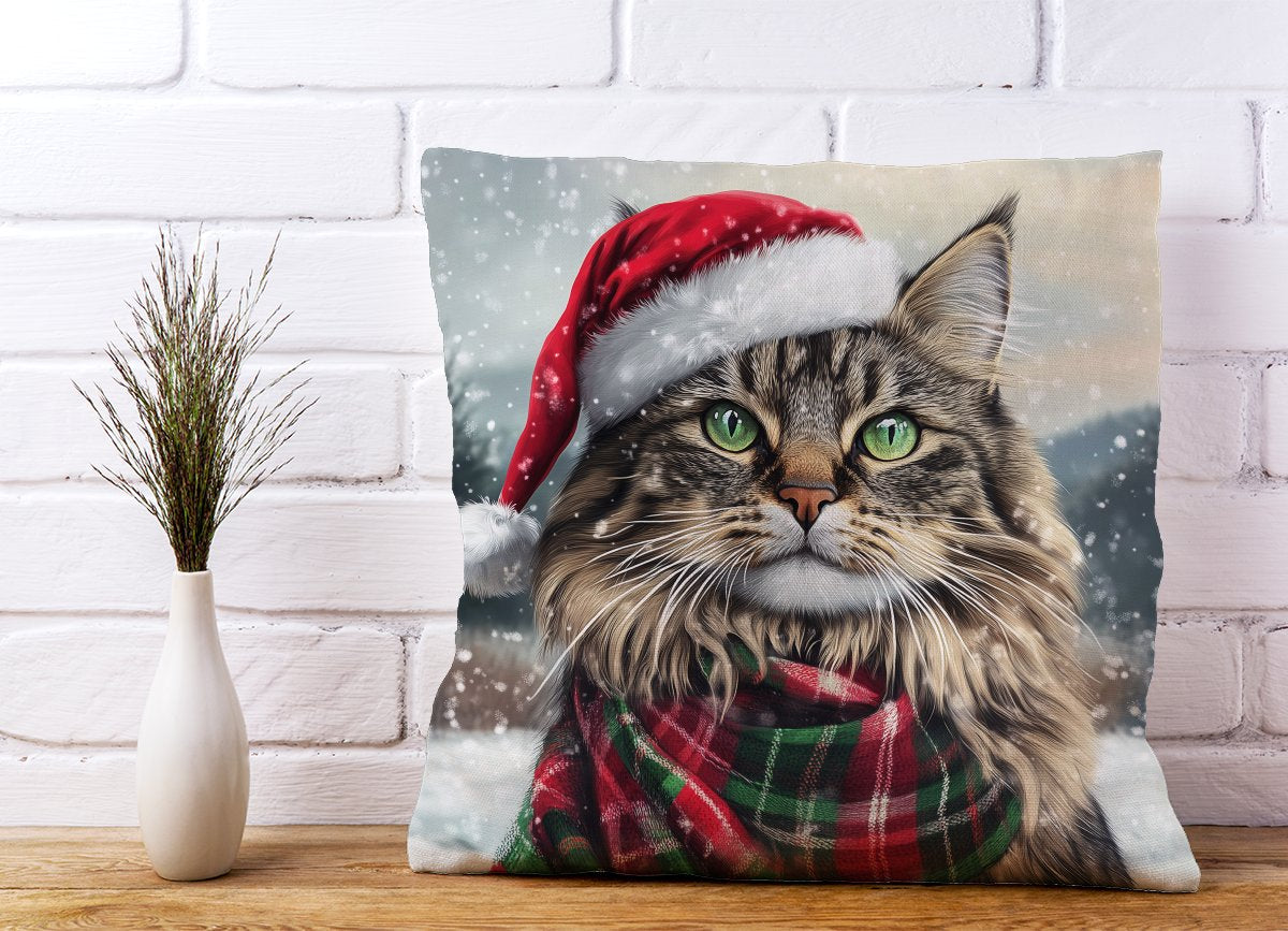 Snowy Christmas Siberian Cushion