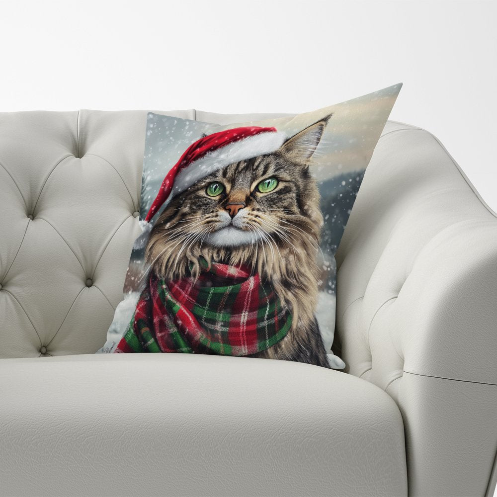 Snowy Christmas Siberian Cushion
