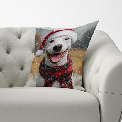 Christmas English Bull Terrier Cushion