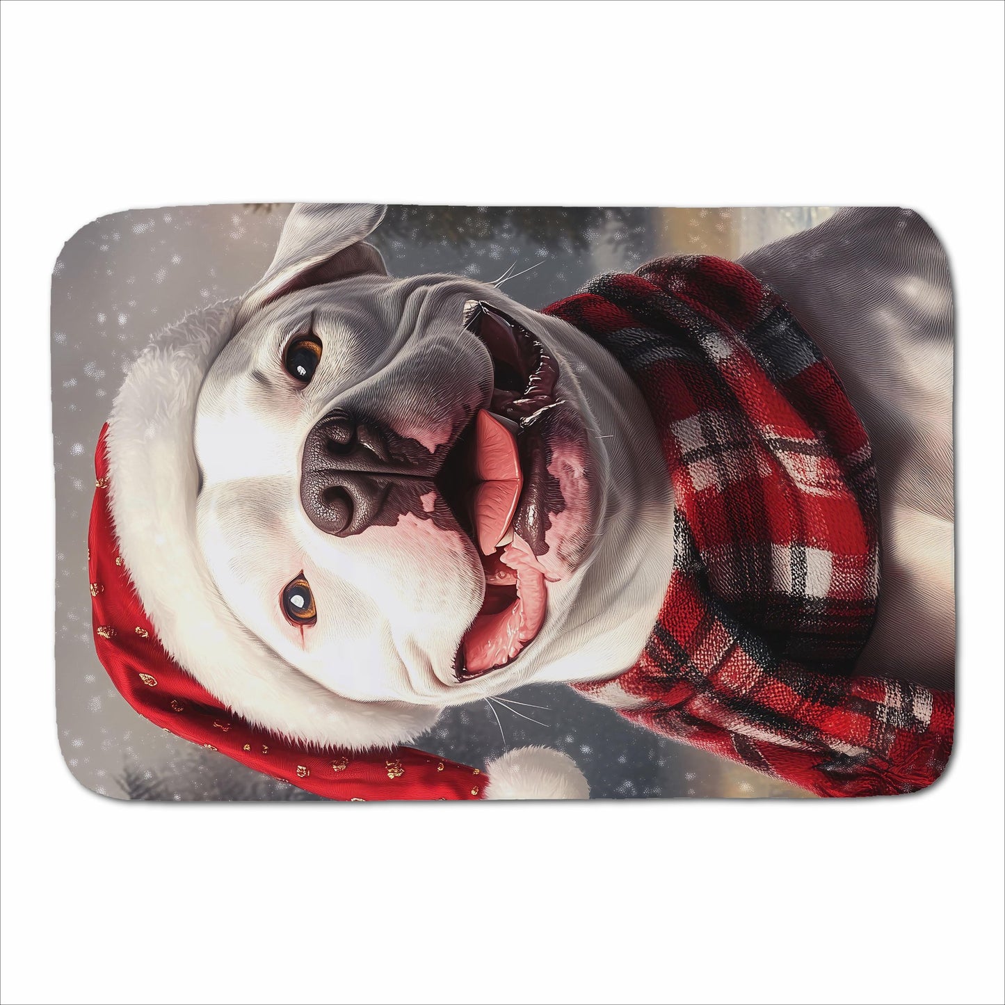 Christmas Staffy Bull Terrier Dog Sherpa Blanket