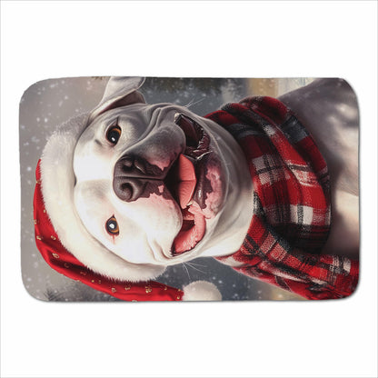Christmas Staffy Bull Terrier Dog Sherpa Blanket