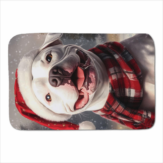 Christmas Staffy Bull Terrier Dog Sherpa Blanket