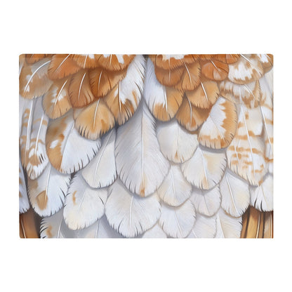 Barn Owl Feather Print Chopping Board