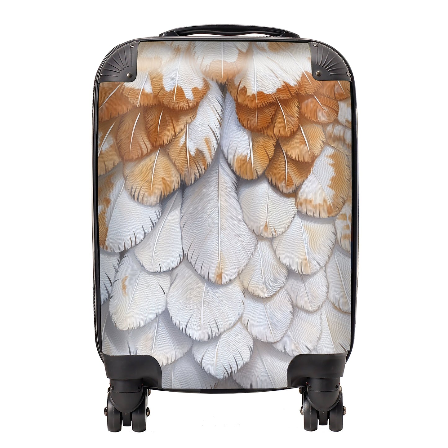 Barn Owl Feather Print Suitcase