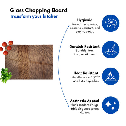 Furry Brown Bear Chopping Board