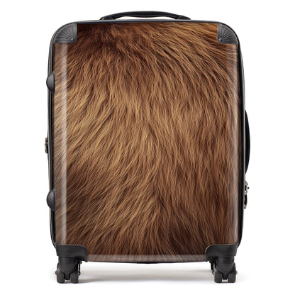 Furry Brown Bear Suitcase