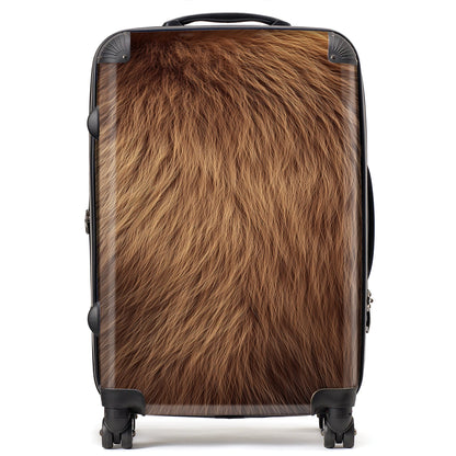 Furry Brown Bear Suitcase