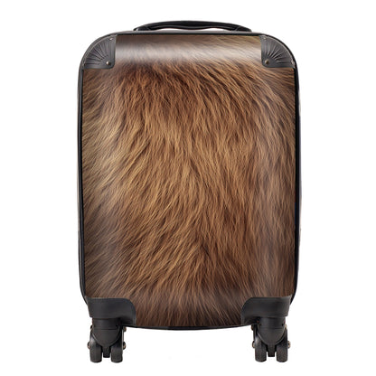 Furry Brown Bear Suitcase