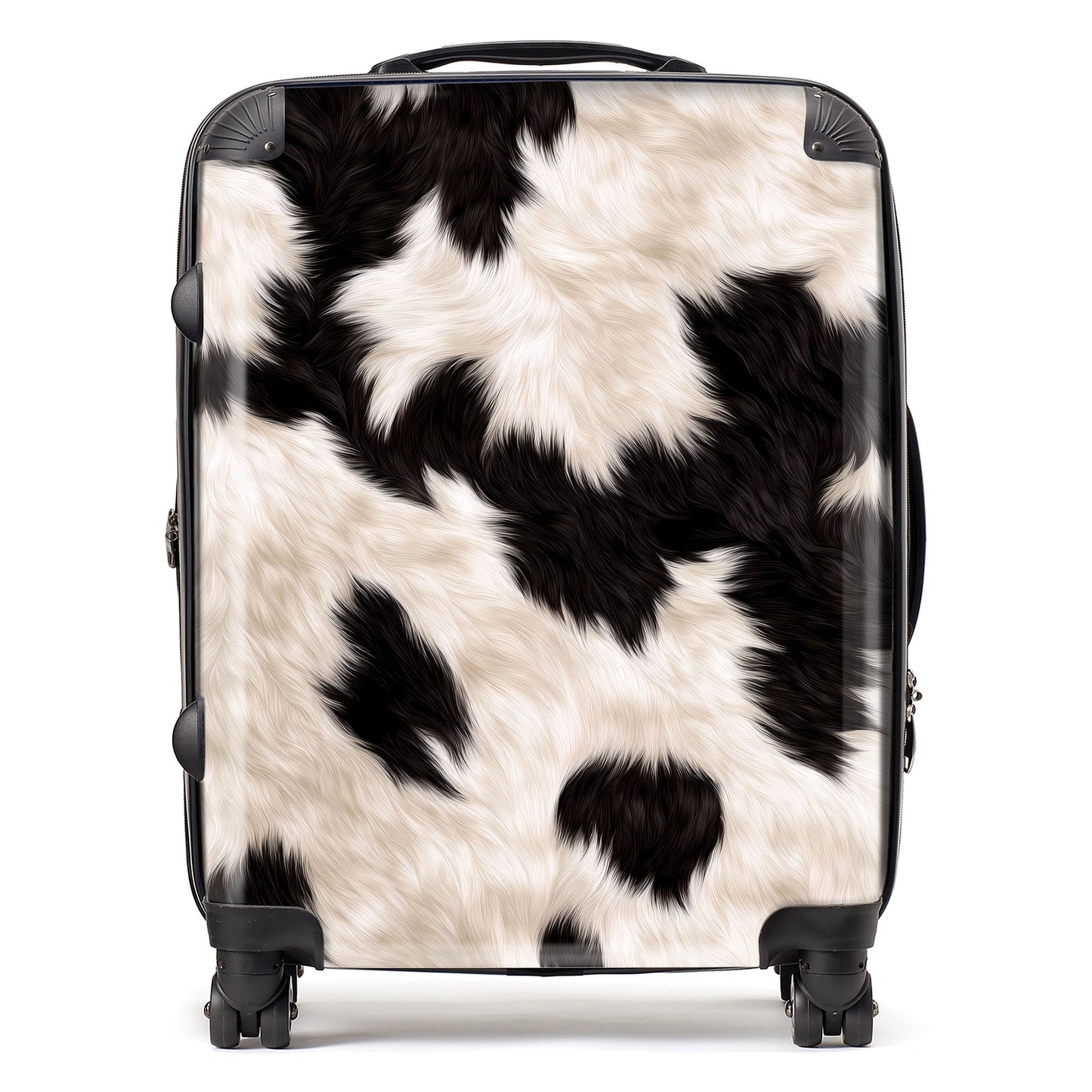 Black And White Cow High Print Suitcase