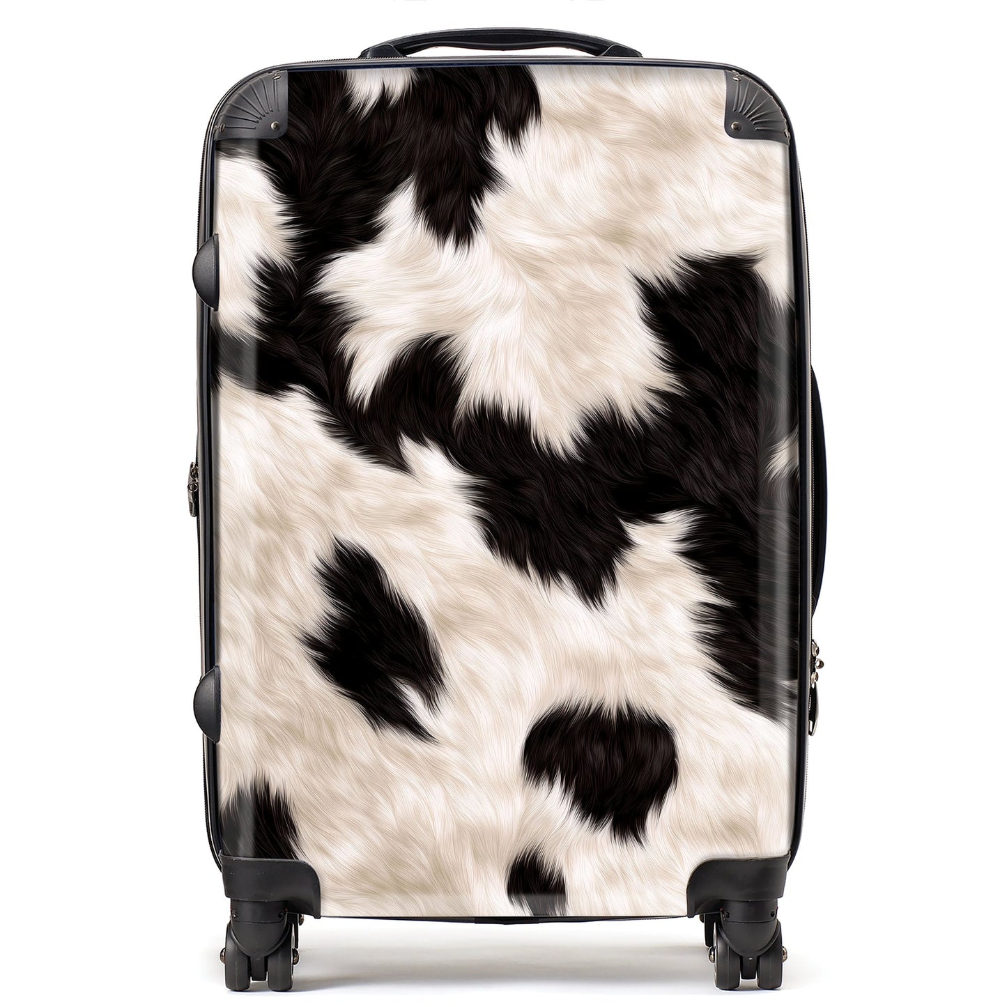 Black And White Cow High Print Suitcase