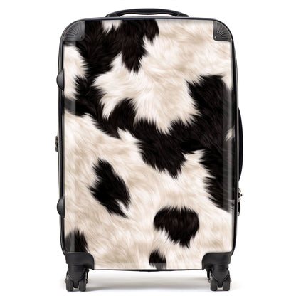 Black And White Cow High Print Suitcase