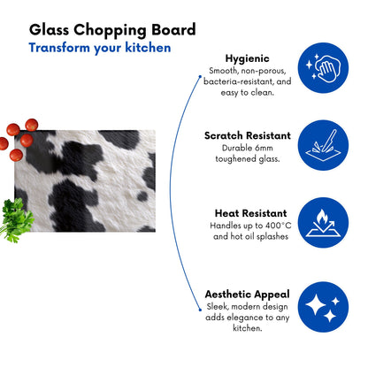 Black And White Cow Hide Chopping Board