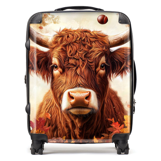 Autumn Highland Cow Suitcase